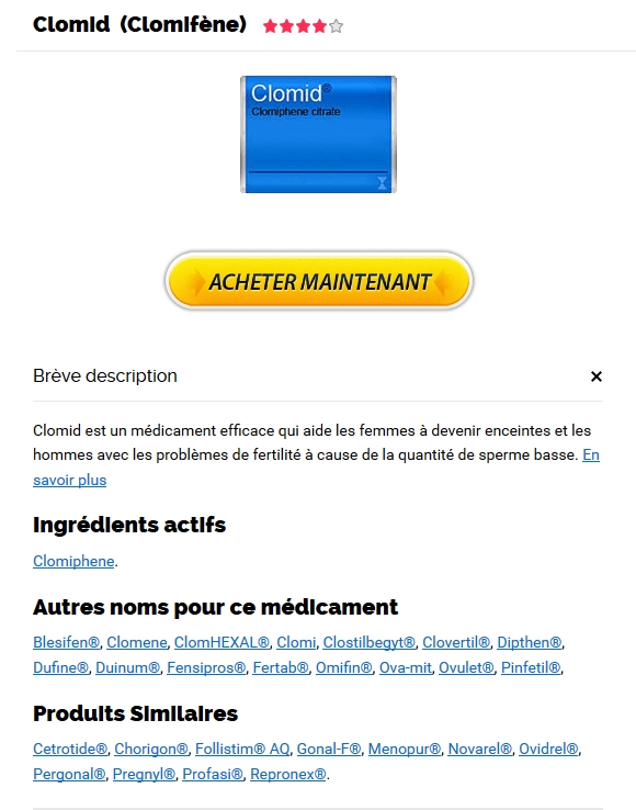 Clomid moins cher